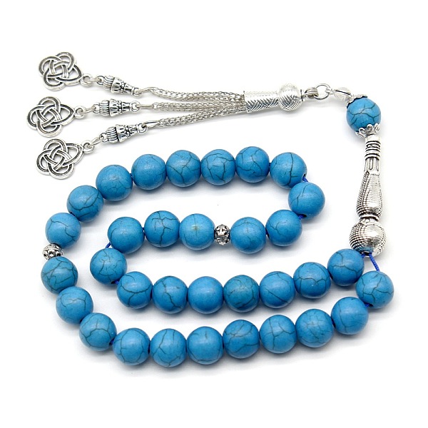 PandaHall Sky Blue Synthetic Turquoise Beaded Wrap Bracelet, with Trinity Knot Charms Synthetic Turquoise Trinity Knot
PandaHall Sky Blue Synthetic Turquoise Beaded Wrap Bracelet, with Trinity Knot Charms Synthetic Turquoise Trinity Knot