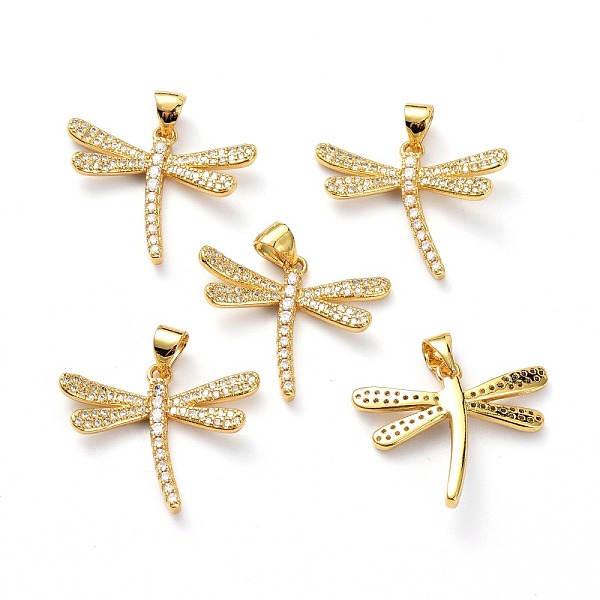 PandaHall Brass Micro Pave Clear Cubic Zirconia Pendants, with Jump Ring, Long-Lasting Plated, Dragonfly, Real 18K Gold Plated, 20x24x3mm...
PandaHall Brass Micro Pave Clear Cubic Zirconia Pendants, with Jump Ring, Long-Lasting Plated, Dragonfly, Real 18K Gold Plated, 20x24x3mm...