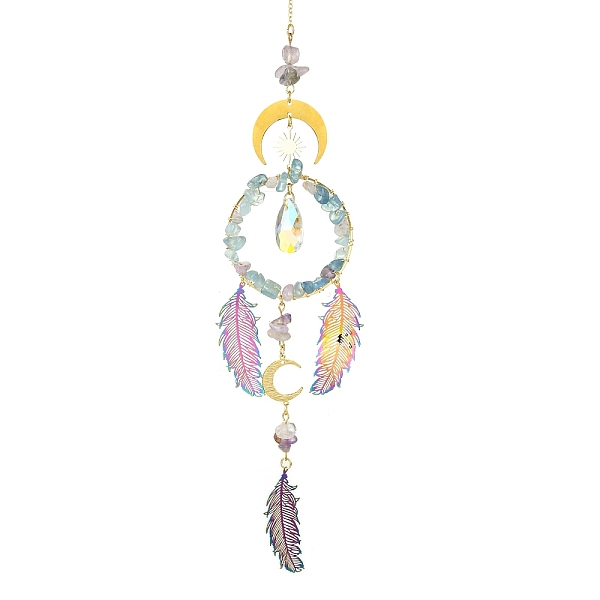 PandaHall Brass Cable Chains Pendant Decorations, 201 Stainless Steel and Glass Pendant, with Natural Gemstone, Feather Shape, for Home...
PandaHall Brass Cable Chains Pendant Decorations, 201 Stainless Steel and Glass Pendant, with Natural Gemstone, Feather Shape, for Home...