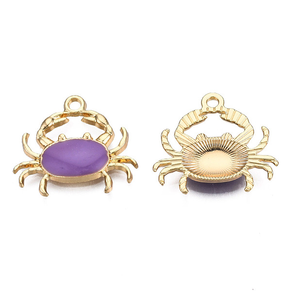 PandaHall Eco-Friendly Zinc Alloy Pendants, with Enamel, Cadmium Free & Nickel Free & Lead Free, Crab Shape, Light Gold, Medium Purple...
PandaHall Eco-Friendly Zinc Alloy Pendants, with Enamel, Cadmium Free & Nickel Free & Lead Free, Crab Shape, Light Gold, Medium Purple...
