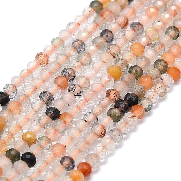 PandaHall Natural Mixed Rutilated Quartz Beads Strands, Faceted, Rondelle, 2~2.5x2mm, Hole: 0.5mm, about 223~226pcs/strand, 14.96~15.16 inch...
PandaHall Natural Mixed Rutilated Quartz Beads Strands, Faceted, Rondelle, 2~2.5x2mm, Hole: 0.5mm, about 223~226pcs/strand, 14.96~15.16 inch...