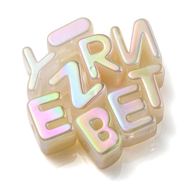 PandaHall Opaque Rainbow Iridescent Acrylic Beads, Random Letter, Light Goldenrod Yellow, 21x8.5~20.5x15mm, Hole: 4mm Acrylic Letter A~Z
PandaHall Opaque Rainbow Iridescent Acrylic Beads, Random Letter, Light Goldenrod Yellow, 21x8.5~20.5x15mm, Hole: 4mm Acrylic Letter A~Z
