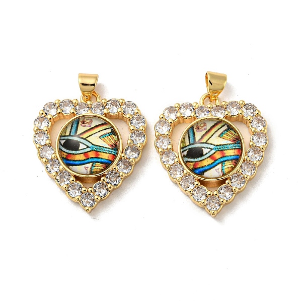 PandaHall Real 18K Gold Plated Brass Pendants, with Glass and Acrylic, Heart with Evil Eye Charms, Colorful, 26x22.5x7mm, Hole: 4.5x3.5mm...
PandaHall Real 18K Gold Plated Brass Pendants, with Glass and Acrylic, Heart with Evil Eye Charms, Colorful, 26x22.5x7mm, Hole: 4.5x3.5mm...