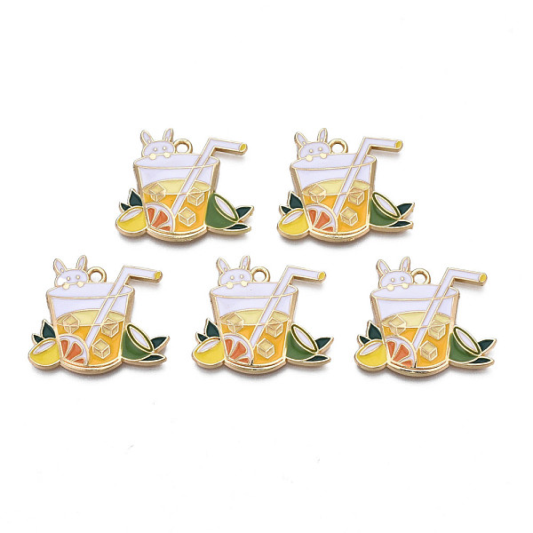 PandaHall Alloy Enamel Pendants, Cadmium Free & Nickel Free & Lead Free, Light Gold, Drink with Rabbit, Gold, 24.5x28x2.5mm, Hole: 1.8mm...
PandaHall Alloy Enamel Pendants, Cadmium Free & Nickel Free & Lead Free, Light Gold, Drink with Rabbit, Gold, 24.5x28x2.5mm, Hole: 1.8mm...