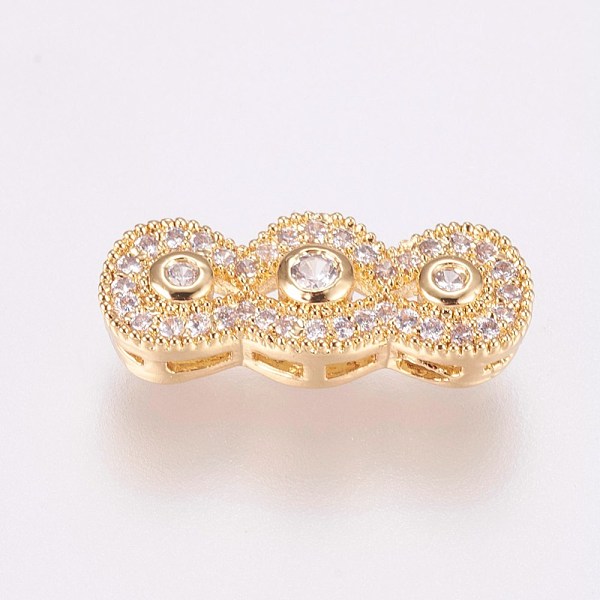 PandaHall Brass Micro Pave Cubic Zirconia Pendants, Multi-strand Links, Golden, 18x8.5x4mm, Hole: 1x2~3mm Brass+Cubic Zirconia Others
PandaHall Brass Micro Pave Cubic Zirconia Pendants, Multi-strand Links, Golden, 18x8.5x4mm, Hole: 1x2~3mm Brass+Cubic Zirconia Others