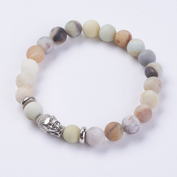 PandaHall Natural Flower Amazonite Beads Stretch Bracelets, with Alloy Finding, Frosted, Buddha's Head, Antique Silver, 2-1/8 inch(55mm)...
PandaHall Natural Flower Amazonite Beads Stretch Bracelets, with Alloy Finding, Frosted, Buddha's Head, Antique Silver, 2-1/8 inch(55mm)...