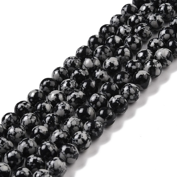 PandaHall Synthetic Snowflake Obsidian Beads Strands, Round, 8mm, Hole: 1.4mm, about 48pcs/strand, 14.96''(38cm) Snowflake Obsidian Round
PandaHall Synthetic Snowflake Obsidian Beads Strands, Round, 8mm, Hole: 1.4mm, about 48pcs/strand, 14.96''(38cm) Snowflake Obsidian Round