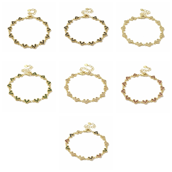 PandaHall Rack Plating Brass Micro Pave Cubic Zirconia Heart Link Chain Bracelets for Women, Cadmium Free & Lead Free, Long-Lasting Plated..., Multicolor
PandaHall Rack Plating Brass Micro Pave Cubic Zirconia Heart Link Chain Bracelets for Women, Cadmium Free & Lead Free, Long-Lasting Plated..., Multicolor