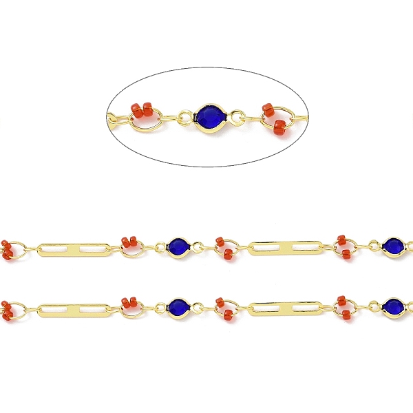 PandaHall Real 18K Gold Plated Brass Oval & Flat Round Link Chains, with Glass Beaded, Soldered, with Spool, Lead Free & Cadmium Free &..., Red
PandaHall Real 18K Gold Plated Brass Oval & Flat Round Link Chains, with Glass Beaded, Soldered, with Spool, Lead Free & Cadmium Free &..., Red