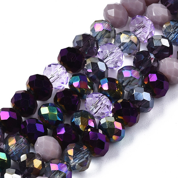 PandaHall Electroplate Glass Beads Strands, Faceted, Rondelle, Lilac, 5.5~6x5mm, Hole: 1mm, about 90~92pcs/strand, 16.54 inch~16.93 inch..., Purple
PandaHall Electroplate Glass Beads Strands, Faceted, Rondelle, Lilac, 5.5~6x5mm, Hole: 1mm, about 90~92pcs/strand, 16.54 inch~16.93 inch..., Purple