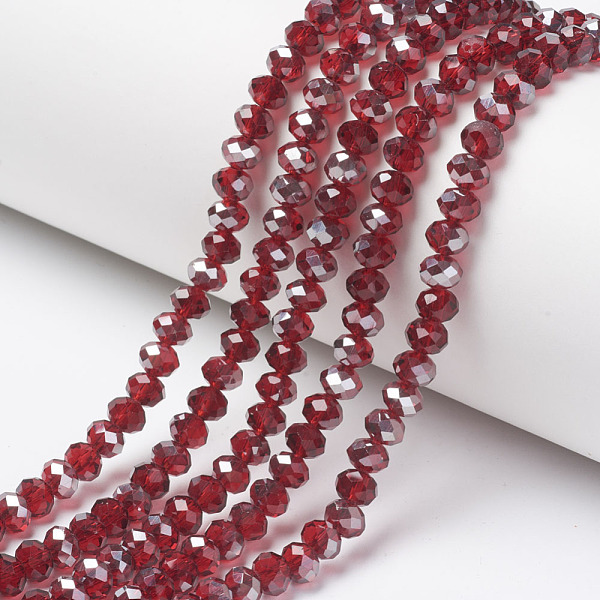 PandaHall Electroplate Transparent Glass Beads Strands, Half Gray Plated, Faceted, Rondelle, Brown, 4x3mm, Hole: 0.4mm, about...
PandaHall Electroplate Transparent Glass Beads Strands, Half Gray Plated, Faceted, Rondelle, Brown, 4x3mm, Hole: 0.4mm, about...