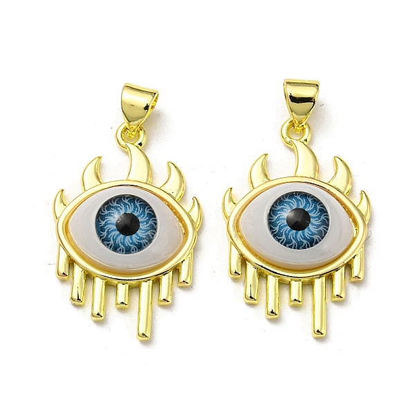 PandaHall Real 18K Gold Plated Brass Pendants, Acrylic Evil Eye Charms, Eye, 26x17x6mm, Hole: 5x3.5mm Brass+Acrylic Eye
PandaHall Real 18K Gold Plated Brass Pendants, Acrylic Evil Eye Charms, Eye, 26x17x6mm, Hole: 5x3.5mm Brass+Acrylic Eye