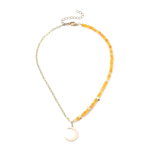 PandaHall Brass Pendant Necklaces, with Dyed Natural Agate Beads and 304 Stainless Steel Lobster Claw Clasps, Moon, Golden, Gold, 15.75 inch...
PandaHall Brass Pendant Necklaces, with Dyed Natural Agate Beads and 304 Stainless Steel Lobster Claw Clasps, Moon, Golden, Gold, 15.75 inch...
