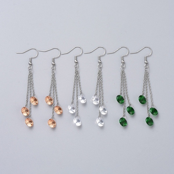 PandaHall 304 Stainless Steel Dangle Earrings, Cable Chains, with Cubic Zirconia Charms, Mixed Color, 73mm, Pin: 0.6mm Cubic Zirconia..., Multicolor
PandaHall 304 Stainless Steel Dangle Earrings, Cable Chains, with Cubic Zirconia Charms, Mixed Color, 73mm, Pin: 0.6mm Cubic Zirconia..., Multicolor