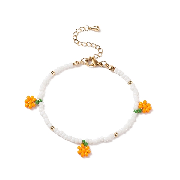 PandaHall Glass Seed Braided Orange Charms Bracelet for Women, Orange, 7-5/8 inch(19.5cm), Pendants: 10x9x3mm Glass Orange
PandaHall Glass Seed Braided Orange Charms Bracelet for Women, Orange, 7-5/8 inch(19.5cm), Pendants: 10x9x3mm Glass Orange