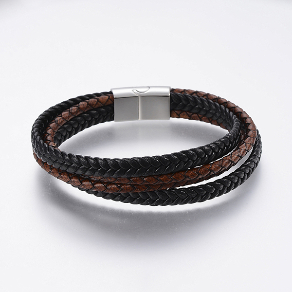PandaHall Leather Cord Multi-strand Bracelets, with 304 Stainless Steel Magnetic Clasps, Mixed Color, 8-5/8 inch(22cm), 4~23mm Leather..., Multicolor
PandaHall Leather Cord Multi-strand Bracelets, with 304 Stainless Steel Magnetic Clasps, Mixed Color, 8-5/8 inch(22cm), 4~23mm Leather..., Multicolor