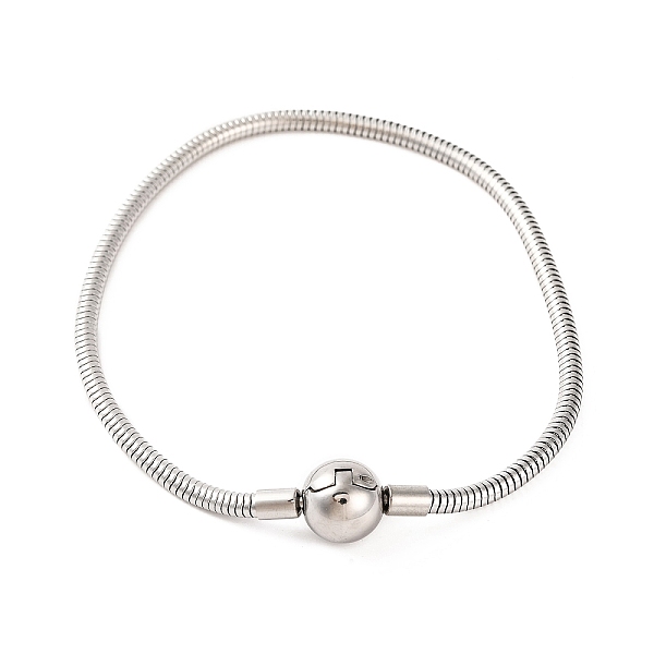 PandaHall 304 Stainless Steel Round Snake Chain Bracelets with Clasps, Stainless Steel Color, Round, 8-3/8 inch(21.4cm), Clasp: 10mm 304...
PandaHall 304 Stainless Steel Round Snake Chain Bracelets with Clasps, Stainless Steel Color, Round, 8-3/8 inch(21.4cm), Clasp: 10mm 304...