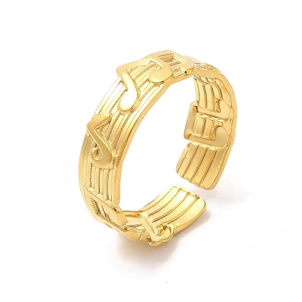 PandaHall Ion Plating(IP) 304 Stainless Steel Cuff Wide Band Finger Rings, Musical Note Open Rings for Women, Real 18K Gold Plated, Inner...
PandaHall Ion Plating(IP) 304 Stainless Steel Cuff Wide Band Finger Rings, Musical Note Open Rings for Women, Real 18K Gold Plated, Inner...