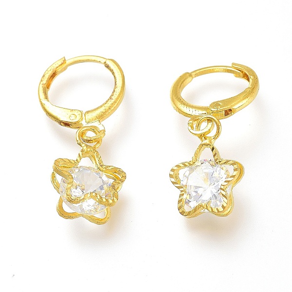 PandaHall Brass Huggie Hoop Earrings, with Clear Cubic Zirconia, Flower, Golden, 26mm, Pin: 0.8mm Brass Flower Clear
PandaHall Brass Huggie Hoop Earrings, with Clear Cubic Zirconia, Flower, Golden, 26mm, Pin: 0.8mm Brass Flower Clear