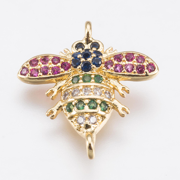 PandaHall Brass Micro Pave Cubic Zirconia Links, Insect, Colorful, Golden, 18.5x17x3mm, Hole: 1.2mm Brass+Cubic Zirconia Insects
PandaHall Brass Micro Pave Cubic Zirconia Links, Insect, Colorful, Golden, 18.5x17x3mm, Hole: 1.2mm Brass+Cubic Zirconia Insects