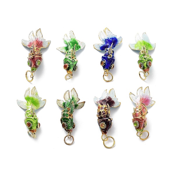 PandaHall Brass Cloisonne Pendants, Gold Fish Charms with Jump Rings, Golden, Mixed Color, 35~37x17~19x12~13.5mm, Hole: 6.5mm Brass Fish..., Multicolor
PandaHall Brass Cloisonne Pendants, Gold Fish Charms with Jump Rings, Golden, Mixed Color, 35~37x17~19x12~13.5mm, Hole: 6.5mm Brass Fish..., Multicolor