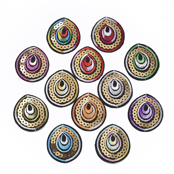 PandaHall Computerized Embroidery Cloth Iron On/Sew On Patches, Costume Accessories, Appliques, with Paillette, Teardrop, Mixed Color..., Multicolor
PandaHall Computerized Embroidery Cloth Iron On/Sew On Patches, Costume Accessories, Appliques, with Paillette, Teardrop, Mixed Color..., Multicolor