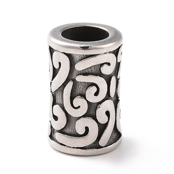 PandaHall 304 Stainless Steel European Beads, Large Hole Beads, Column with Auspicious Clouds, Antique Silver, 15.5x10mm, Hole: 6mm 304...
PandaHall 304 Stainless Steel European Beads, Large Hole Beads, Column with Auspicious Clouds, Antique Silver, 15.5x10mm, Hole: 6mm 304...