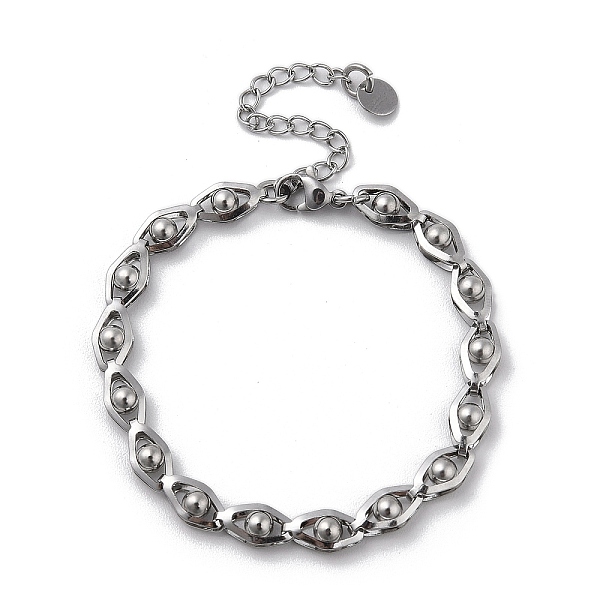 PandaHall 304 Stainless Steel Hollow Horse Eye Link Chain Bracelets for Women Men, Stainless Steel Color, 6-1/2 inch(16.4cm) 304 Stainless...
PandaHall 304 Stainless Steel Hollow Horse Eye Link Chain Bracelets for Women Men, Stainless Steel Color, 6-1/2 inch(16.4cm) 304 Stainless...