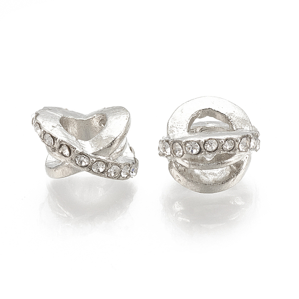 PandaHall Alloy European Beads, Large Hole Beads, with Rhinestone, Platinum, Crystal, 11x11.5x7.5mm, Hole: 5mm Alloy+Rhinestone Others Clear
PandaHall Alloy European Beads, Large Hole Beads, with Rhinestone, Platinum, Crystal, 11x11.5x7.5mm, Hole: 5mm Alloy+Rhinestone Others Clear