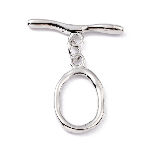 PandaHall Rack Plating Brass Toggle Clasps, Long-Lasting Plated, Twist Ring, Real Platinum Plated, Ring: 24.5x15x2.5mm, Hole: 2.5mm, Bar...
PandaHall Rack Plating Brass Toggle Clasps, Long-Lasting Plated, Twist Ring, Real Platinum Plated, Ring: 24.5x15x2.5mm, Hole: 2.5mm, Bar...