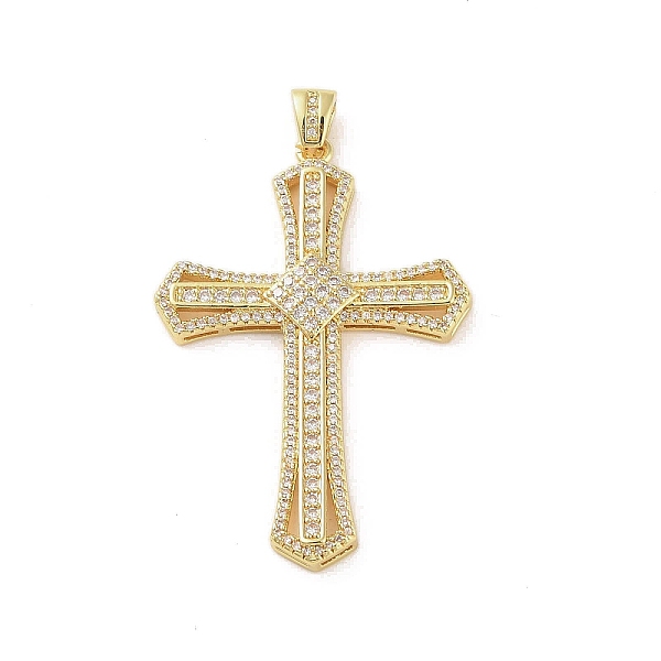 PandaHall Real 18K Gold Plated Brass Micro Pave Cubic Zirconia Pendants, Cross, Clear, 49x33x5mm, Hole: 3x4.7mm Brass+Cubic Zirconia Cross...
PandaHall Real 18K Gold Plated Brass Micro Pave Cubic Zirconia Pendants, Cross, Clear, 49x33x5mm, Hole: 3x4.7mm Brass+Cubic Zirconia Cross...
