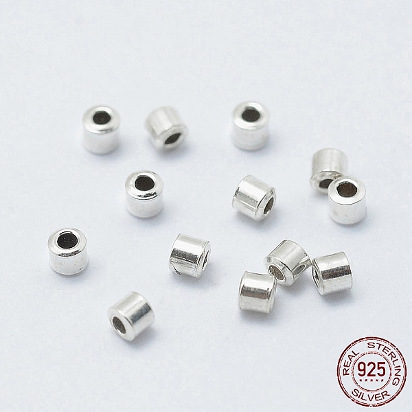 PandaHall Rhodium Plated 925 Sterling Silver Crimp Beads, Tube, Platinum, 2x2mm, Hole: 1mm Sterling Silver Tube
PandaHall Rhodium Plated 925 Sterling Silver Crimp Beads, Tube, Platinum, 2x2mm, Hole: 1mm Sterling Silver Tube
