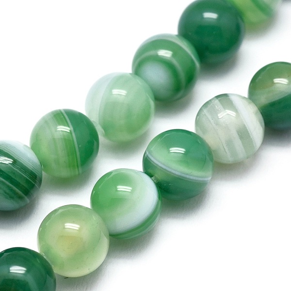 PandaHall Natural Striped Agate/Banded Agate Beads Strands, Dyed & Heated, Round, Sea Green, 8mm, Hole: 1mm, about 46pcs/strand, 14.9 inch...
PandaHall Natural Striped Agate/Banded Agate Beads Strands, Dyed & Heated, Round, Sea Green, 8mm, Hole: 1mm, about 46pcs/strand, 14.9 inch...