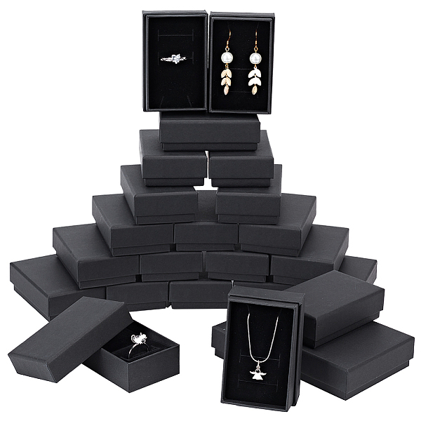 PandaHall Kraft Paper Cardboard Jewelry Boxes, Ring Box, Rectangle, Black, 8.7x5.5x2.8cm Paper Rectangle Black
PandaHall Kraft Paper Cardboard Jewelry Boxes, Ring Box, Rectangle, Black, 8.7x5.5x2.8cm Paper Rectangle Black