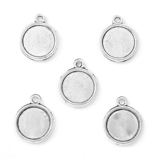 PandaHall Tibetan Style Antique Silver Alloy Flat Round Pendant Cabochon Settings, Cadmium Free & Lead Free, Double-sided Tray, Plain Edge...
PandaHall Tibetan Style Antique Silver Alloy Flat Round Pendant Cabochon Settings, Cadmium Free & Lead Free, Double-sided Tray, Plain Edge...