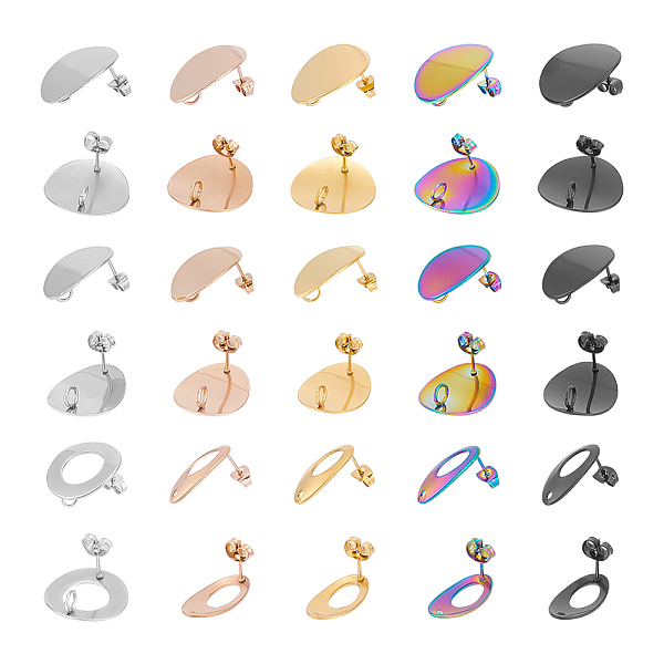 PandaHall Unicraftale 30Pcs 15 Styles 304 Stainless Steel Stud Earring Findings, with Vertical Loops, Oval & Flat Round & Donut, with 50Pcs...
PandaHall Unicraftale 30Pcs 15 Styles 304 Stainless Steel Stud Earring Findings, with Vertical Loops, Oval & Flat Round & Donut, with 50Pcs...