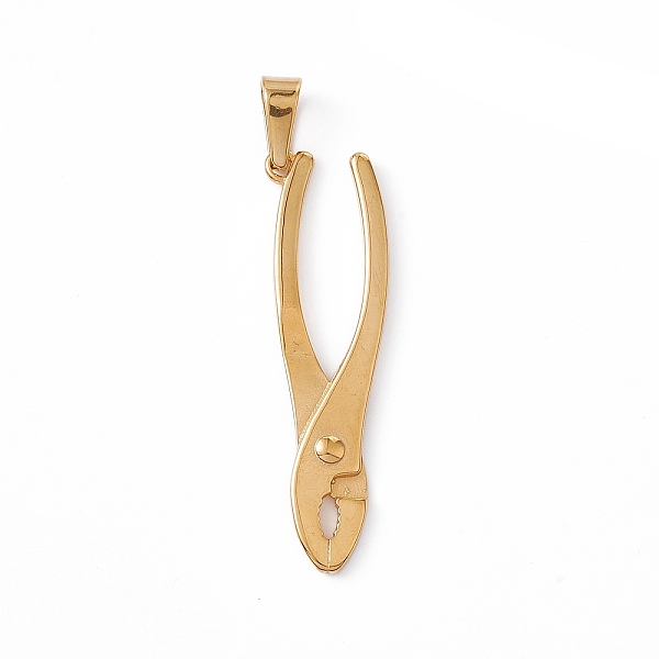 PandaHall Vacuum Plating 304 Stainless Steel Big Pendants, Pliers Charm, Golden, 59x16.5x4mm, Hole: 12x5.5mm 304 Stainless Steel Tool
PandaHall Vacuum Plating 304 Stainless Steel Big Pendants, Pliers Charm, Golden, 59x16.5x4mm, Hole: 12x5.5mm 304 Stainless Steel Tool