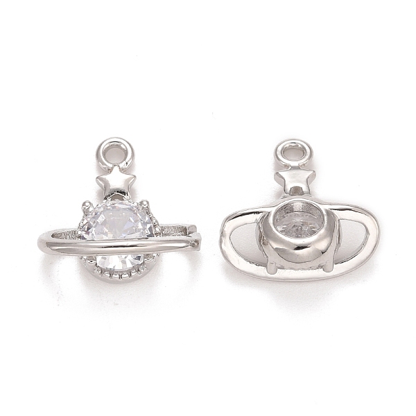 PandaHall Rack Plating Brass Micro Pave Clear Cubic Zirconia Charms, Long-Lasting Plated, Lead Free & Cadmium Free, Planet, Platinum...
PandaHall Rack Plating Brass Micro Pave Clear Cubic Zirconia Charms, Long-Lasting Plated, Lead Free & Cadmium Free, Planet, Platinum...