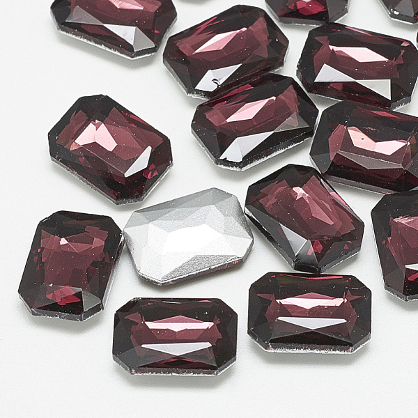PandaHall Pointed Back Glass Rhinestone Cabochons, Faceted, Rectangle Octagon, Burgundy, 14x10x4mm Glass Rhinestone Octagon Purple
PandaHall Pointed Back Glass Rhinestone Cabochons, Faceted, Rectangle Octagon, Burgundy, 14x10x4mm Glass Rhinestone Octagon Purple