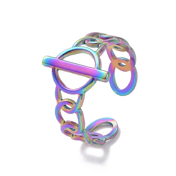 PandaHall Ion Plating(IP) 304 Stainless Steel Buckle Shape Open Cuff Ring, Hollow Finger Ring for Women, Rainbow Color, US Size 7 3/4...
PandaHall Ion Plating(IP) 304 Stainless Steel Buckle Shape Open Cuff Ring, Hollow Finger Ring for Women, Rainbow Color, US Size 7 3/4...