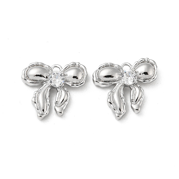 PandaHall Rack Plating Brass Pendants, with Glass, Bowknot Charms, Real Platinum Plated, 14x15x3mm, Hole: 1.4mm Brass+Glass Bowknot Clear
PandaHall Rack Plating Brass Pendants, with Glass, Bowknot Charms, Real Platinum Plated, 14x15x3mm, Hole: 1.4mm Brass+Glass Bowknot Clear