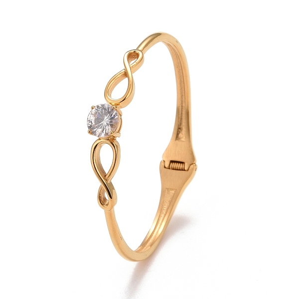 PandaHall Clear Cubic Zirconia Infinity Cuff Bangle, 304 Stainless Steel Hinged Open Bangle for Women, Golden, Inner Diameter: 2-1/4 inch...
PandaHall Clear Cubic Zirconia Infinity Cuff Bangle, 304 Stainless Steel Hinged Open Bangle for Women, Golden, Inner Diameter: 2-1/4 inch...