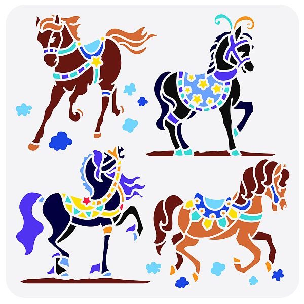 PandaHall PET Hollow Out Drawing Painting Stencils, for DIY Scrapbook, Photo Album, Horse Pattern, 30x30cm Plastic Horse
PandaHall PET Hollow Out Drawing Painting Stencils, for DIY Scrapbook, Photo Album, Horse Pattern, 30x30cm Plastic Horse