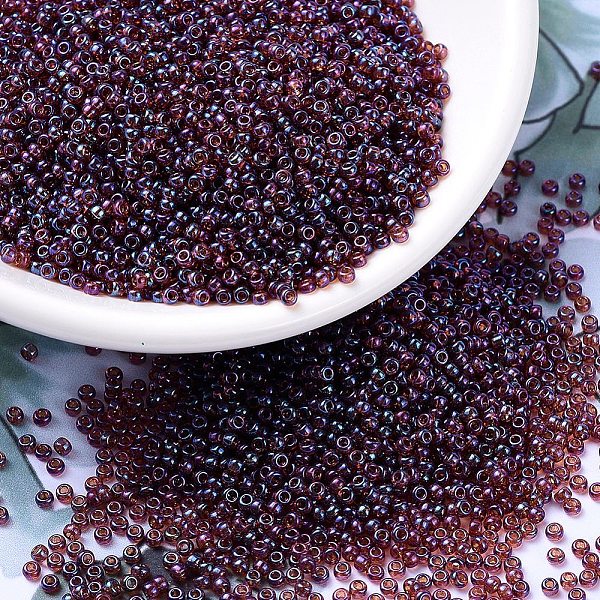 PandaHall MIYUKI Round Rocailles Beads, Japanese Seed Beads, 11/0, (RR302) Claret Rainbow Gold Luster, 11/0, 2x1.3mm, Hole: 0.8mm, about..., Purple
PandaHall MIYUKI Round Rocailles Beads, Japanese Seed Beads, 11/0, (RR302) Claret Rainbow Gold Luster, 11/0, 2x1.3mm, Hole: 0.8mm, about..., Purple