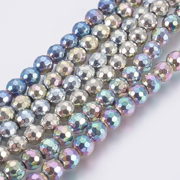 PandaHall Electroplated Non-magnetic Synthetic Hematite Bead Strand, Grade AA, Round, Faceted, Mixed Color, 5.5mm, Hole: 1mm, about...
PandaHall Electroplated Non-magnetic Synthetic Hematite Bead Strand, Grade AA, Round, Faceted, Mixed Color, 5.5mm, Hole: 1mm, about...