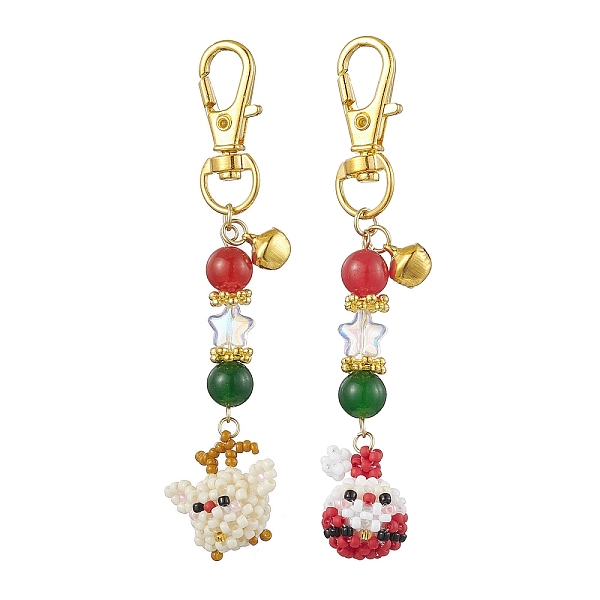 PandaHall Christmas Santa Claus & Deer Handmade Glass Seed Beads Pendant Decorations, Round Natural & Dyed Malaysia Jade & Swivel Lobster...
PandaHall Christmas Santa Claus & Deer Handmade Glass Seed Beads Pendant Decorations, Round Natural & Dyed Malaysia Jade & Swivel Lobster...