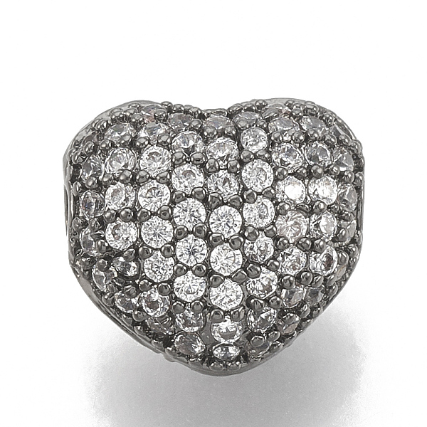 PandaHall Brass Micro Pave Cubic Zirconia Beads, Heart, Clear, Gunmetal, 9x8x6mm, Hole: 1.2mm Brass+Cubic Zirconia Heart Clear
PandaHall Brass Micro Pave Cubic Zirconia Beads, Heart, Clear, Gunmetal, 9x8x6mm, Hole: 1.2mm Brass+Cubic Zirconia Heart Clear