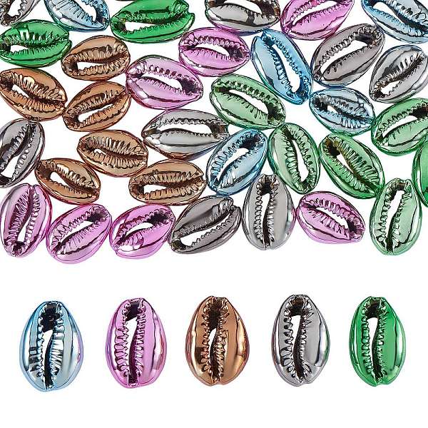 PandaHall 50Pcs 5 Colors Electroplated Sea Shell Beads, Undrilled/No Hole Beads, Cowrie Shell, Mixed Color, 17~21x11~14x6~8mm, 10pcs/colors..., Multicolor
PandaHall 50Pcs 5 Colors Electroplated Sea Shell Beads, Undrilled/No Hole Beads, Cowrie Shell, Mixed Color, 17~21x11~14x6~8mm, 10pcs/colors..., Multicolor