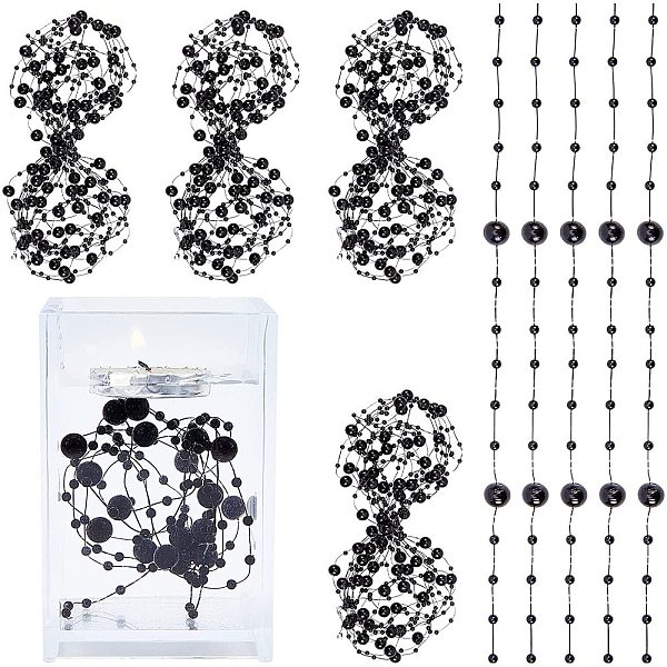 PandaHall Plastic Bead Garland Strand, Great for Door Curtain and Wedding Decoration DIY Material, Round, Black, 0.2mm Plastic Black
PandaHall Plastic Bead Garland Strand, Great for Door Curtain and Wedding Decoration DIY Material, Round, Black, 0.2mm Plastic Black