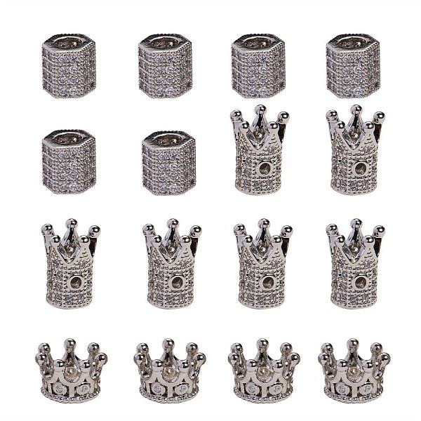 PandaHall Brass Micro Pave Clear Cubic Zirconia Beads, Miexd Shapes, Platinum, 16pcs/box Brass+Cubic Zirconia Mixed Shapes Clear
PandaHall Brass Micro Pave Clear Cubic Zirconia Beads, Miexd Shapes, Platinum, 16pcs/box Brass+Cubic Zirconia Mixed Shapes Clear